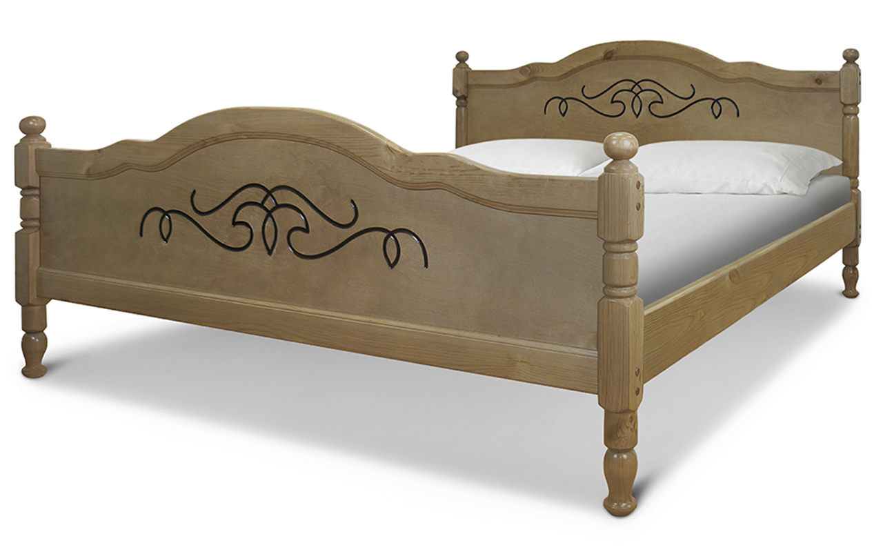 фото: Кровать ВМК-Шале Деревянные Скандинавия 140x190 см